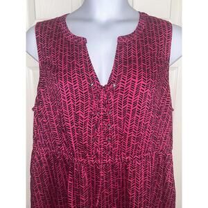 Torrid Dress Lace Up Pink Challis Dress Sz 2